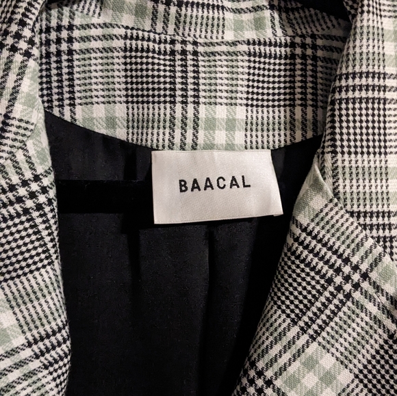 FINAL PRICE Baacal Davis Plaid Blazer 10-12 Black Green Rare Style Spring - Picture 4 of 8